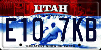 UT license plate E107KB