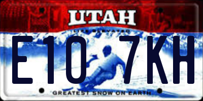 UT license plate E107KH