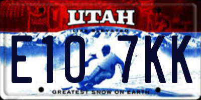 UT license plate E107KK