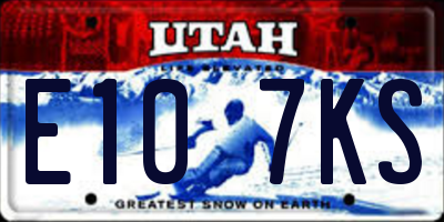 UT license plate E107KS