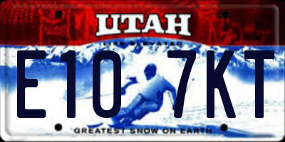 UT license plate E107KT