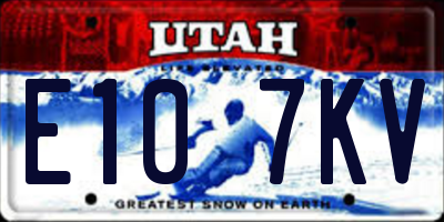 UT license plate E107KV