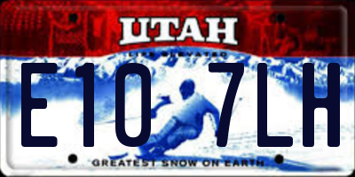 UT license plate E107LH