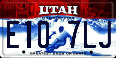 UT license plate E107LJ