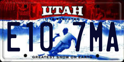 UT license plate E107MA