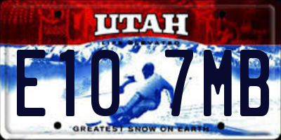 UT license plate E107MB