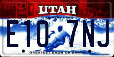 UT license plate E107NJ