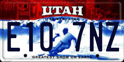 UT license plate E107NZ