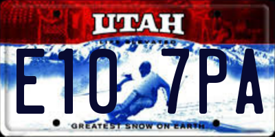 UT license plate E107PA