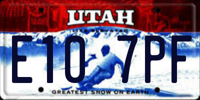UT license plate E107PF