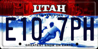 UT license plate E107PH