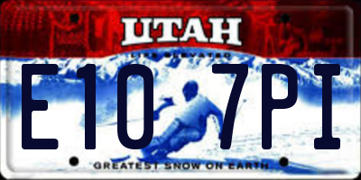 UT license plate E107PI