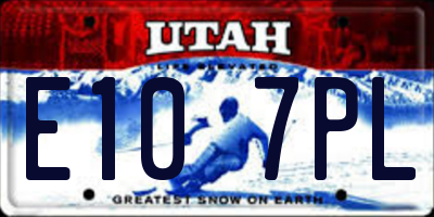 UT license plate E107PL