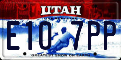UT license plate E107PP