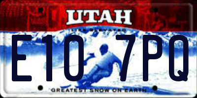UT license plate E107PQ