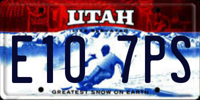 UT license plate E107PS