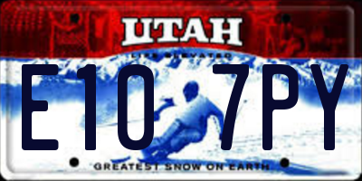 UT license plate E107PY