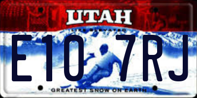 UT license plate E107RJ