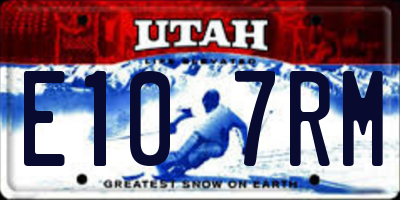 UT license plate E107RM