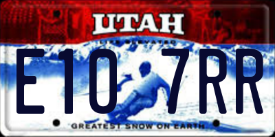UT license plate E107RR