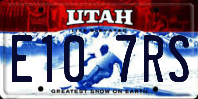 UT license plate E107RS