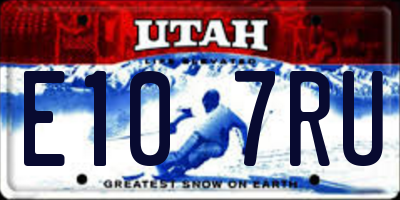 UT license plate E107RU
