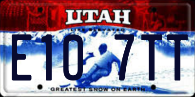 UT license plate E107TT