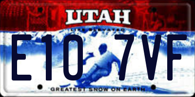 UT license plate E107VF