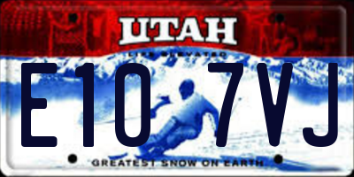 UT license plate E107VJ
