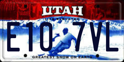 UT license plate E107VL