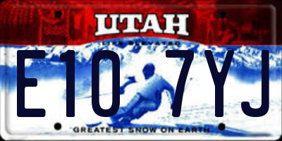 UT license plate E107YJ