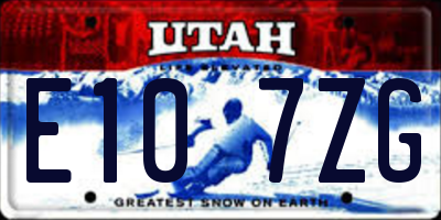 UT license plate E107ZG