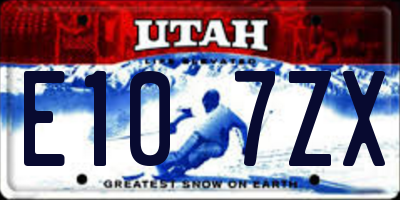 UT license plate E107ZX