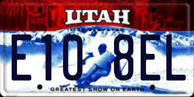 UT license plate E108EL