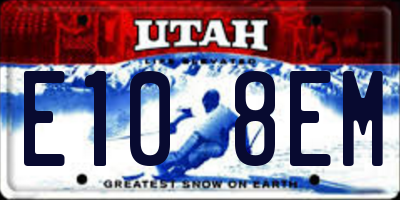 UT license plate E108EM
