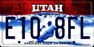 UT license plate E108FL