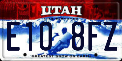 UT license plate E108FZ