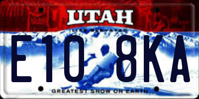 UT license plate E108KA