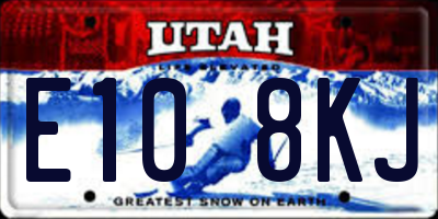 UT license plate E108KJ