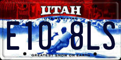 UT license plate E108LS