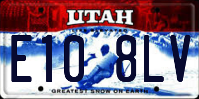 UT license plate E108LV