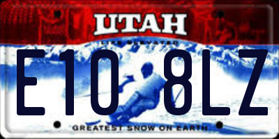UT license plate E108LZ