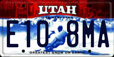 UT license plate E108MA