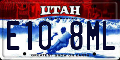 UT license plate E108ML