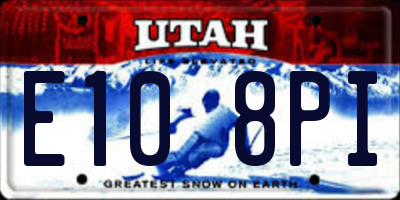 UT license plate E108PI
