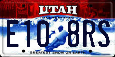 UT license plate E108RS