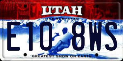 UT license plate E108WS