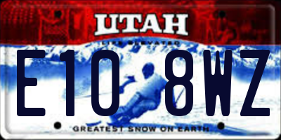 UT license plate E108WZ