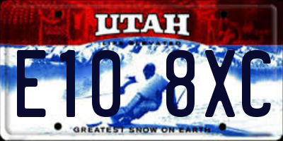 UT license plate E108XC