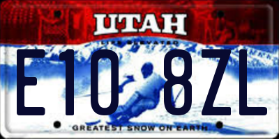 UT license plate E108ZL